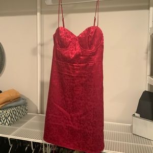Red mini dress
